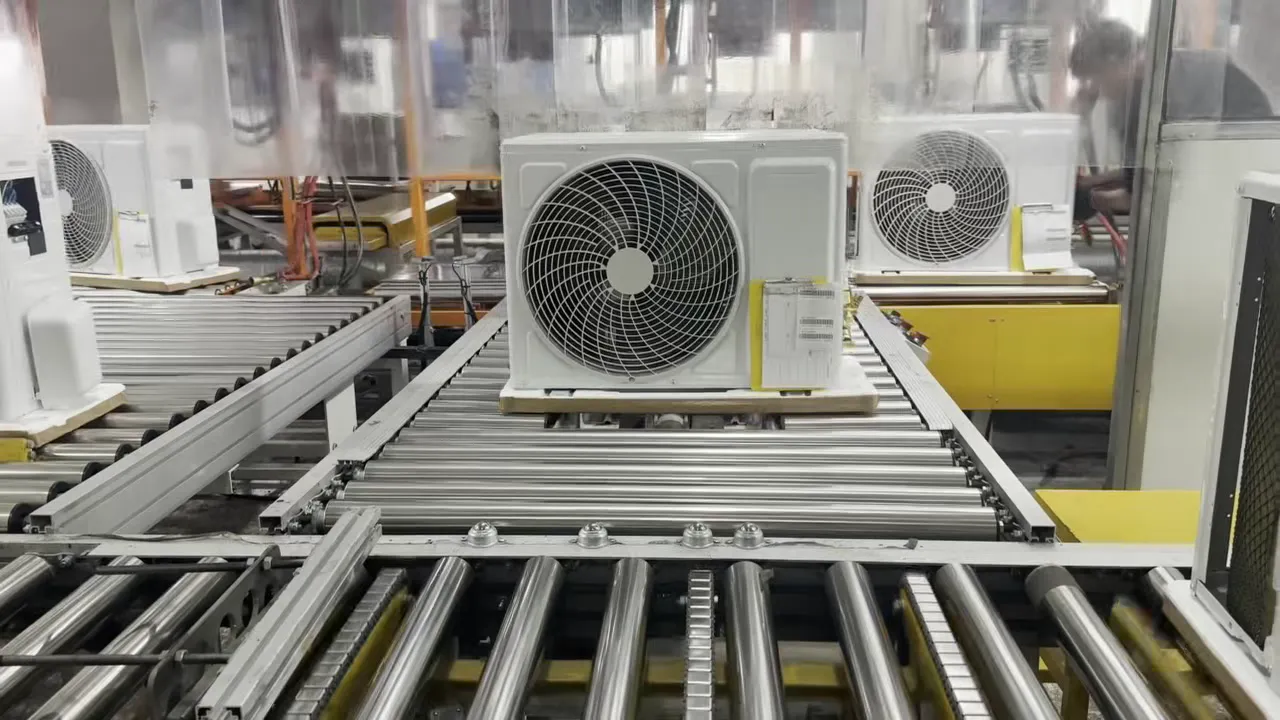 Outdoor air conditioner production line